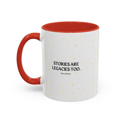 Coffee Mug - Stories are Legacies Too with Catrina, Tree, and Book Design