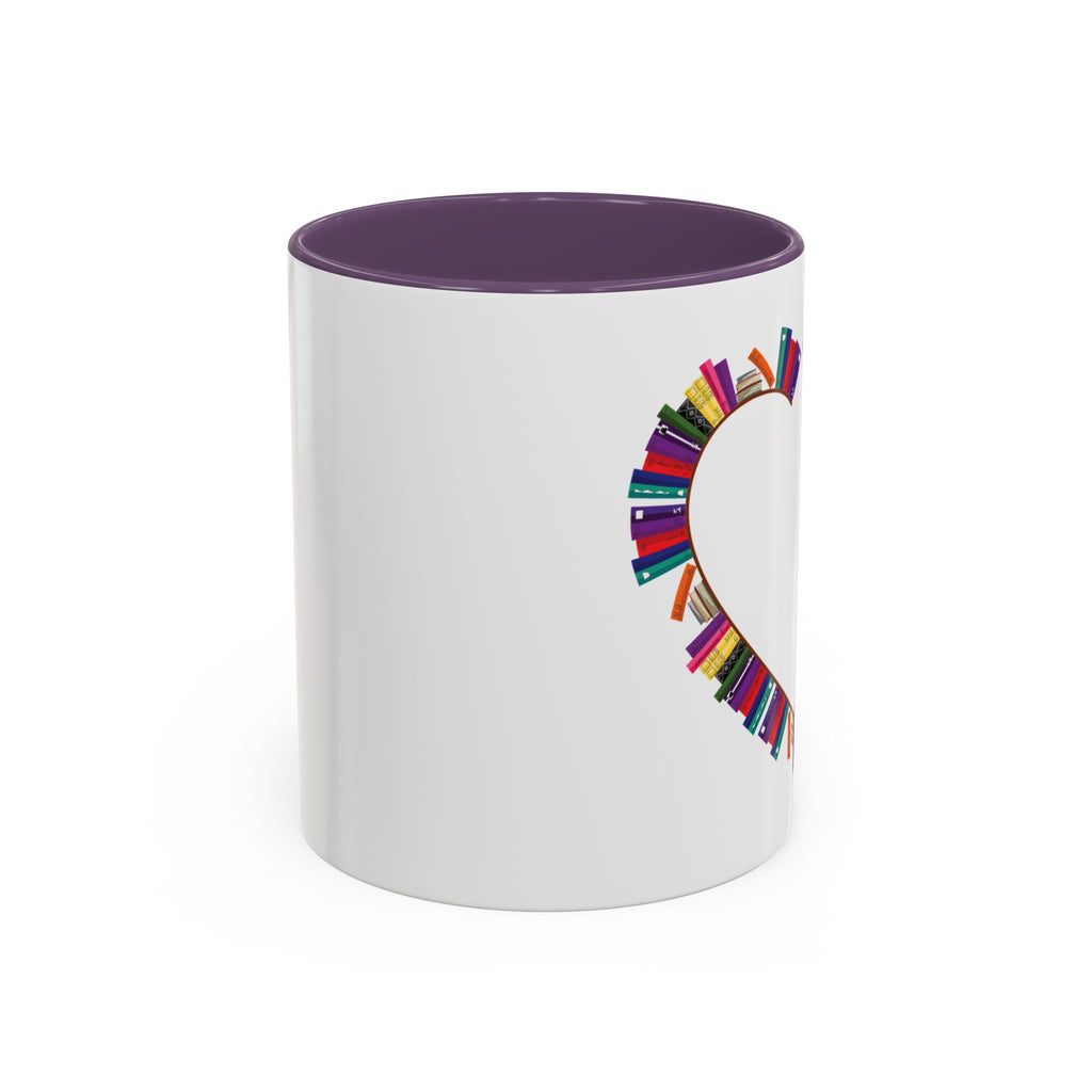 Mug Big Heart Made of Books Coffee Mug (11, 15oz)