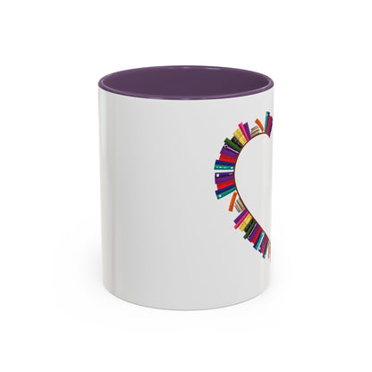 Mug Big Heart Made of Books Coffee Mug (11, 15oz)