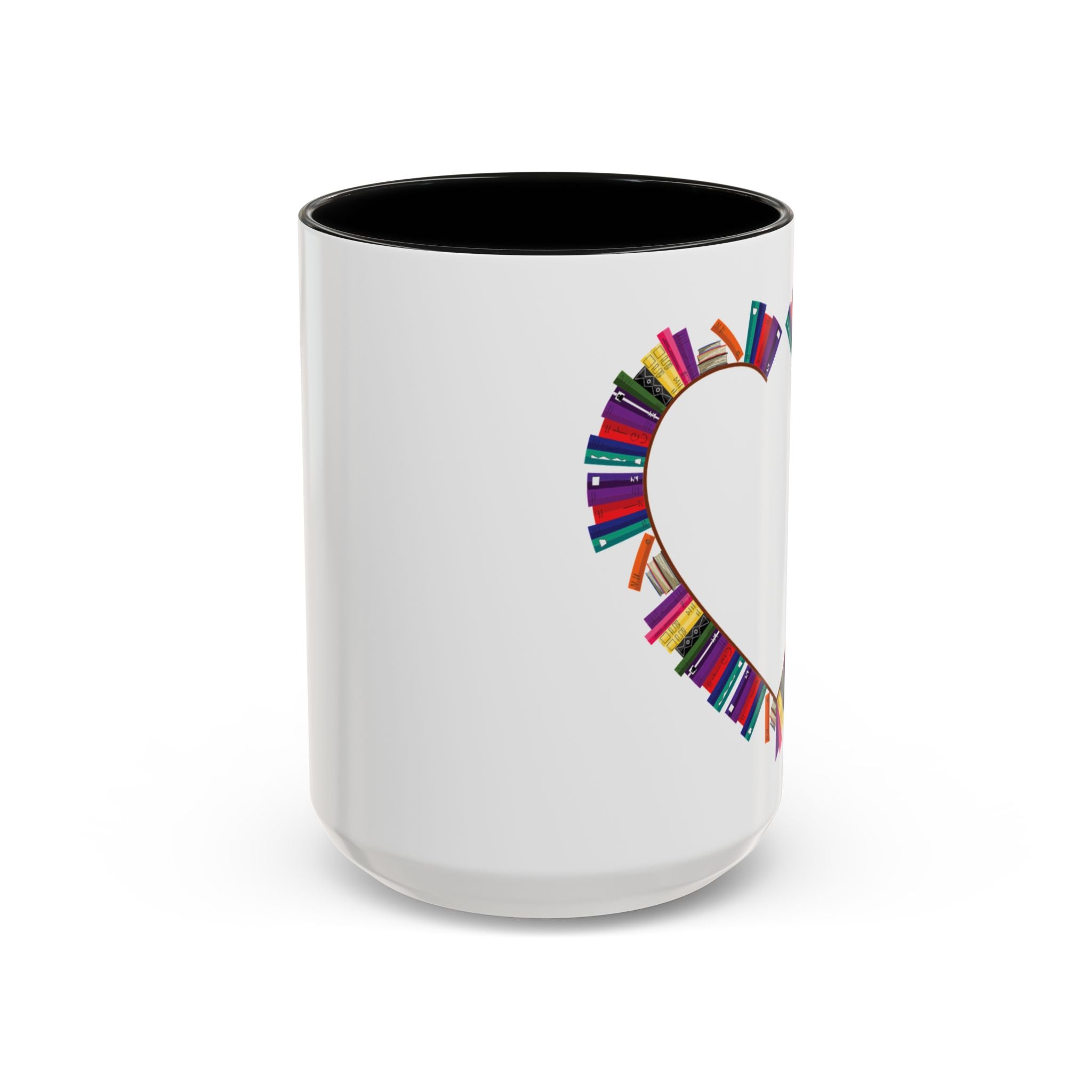 Mug Big Heart Made of Books Coffee Mug (11, 15oz)