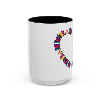 Mug Big Heart Made of Books Coffee Mug (11, 15oz)