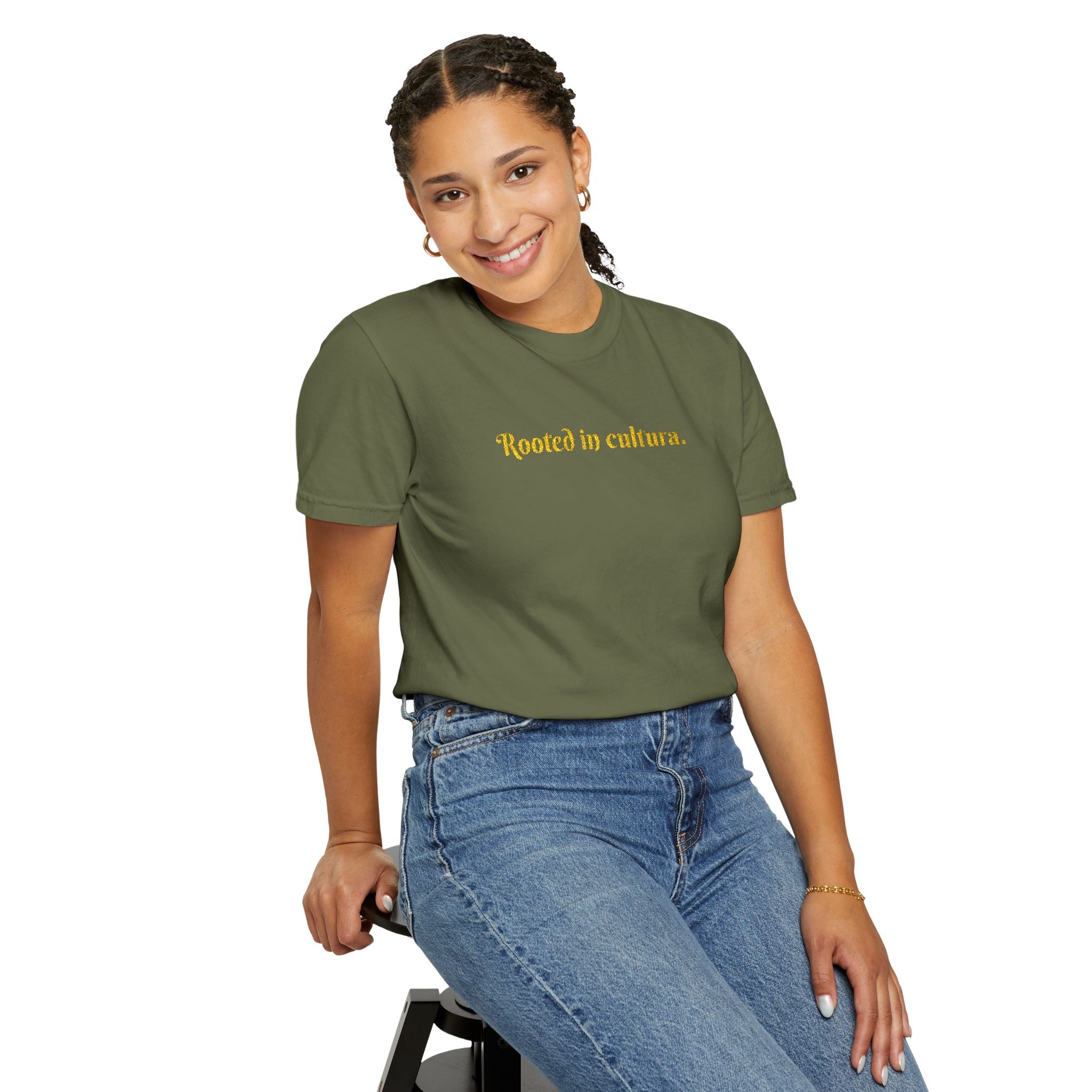 Embroidered Rooted In Cultura Unisex Tee- Empanada Fest Pre-order
