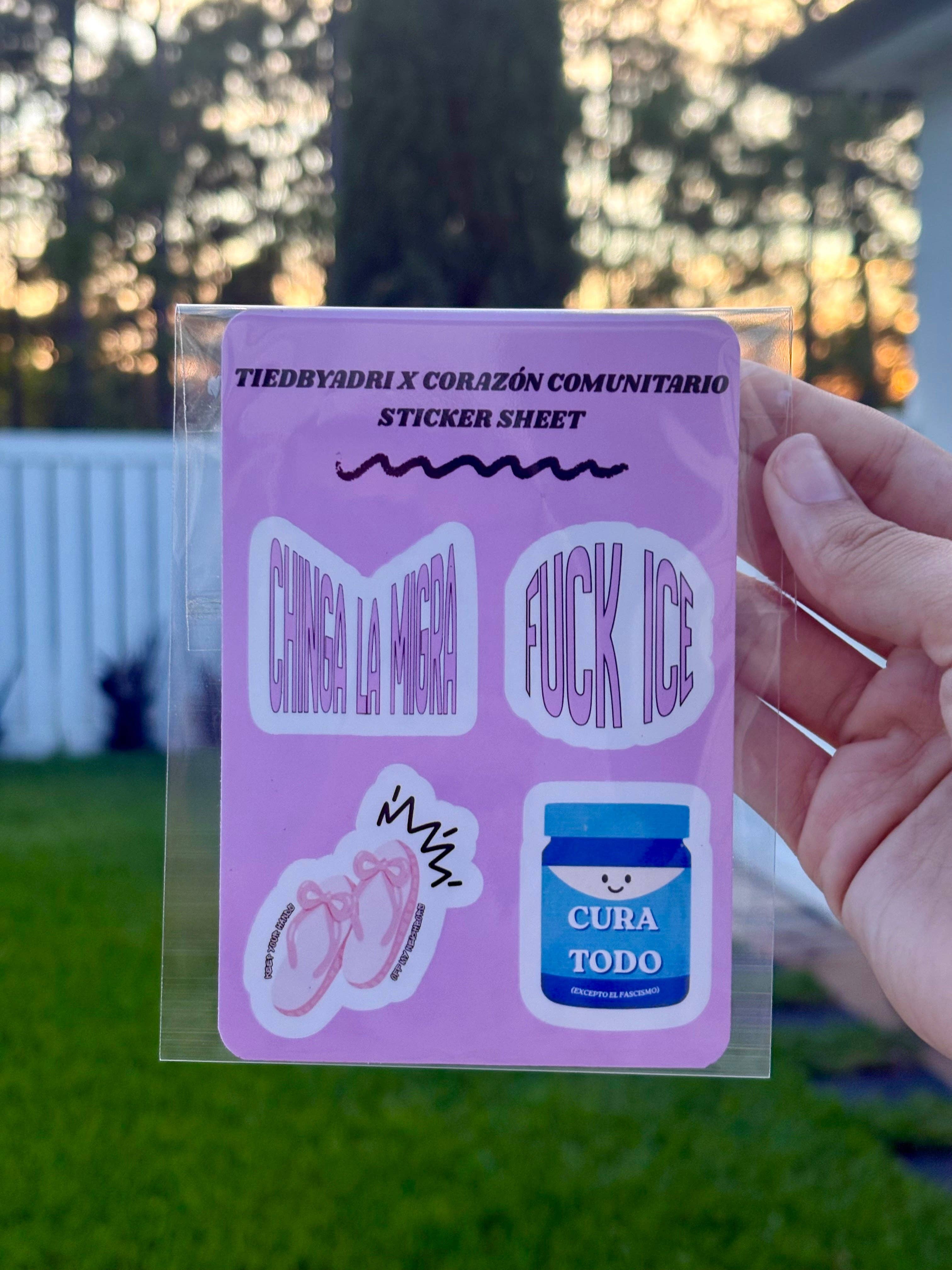 Corazón Comunitario Sticker Sheet