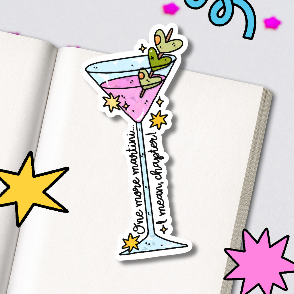 One More Chapter Martini Glass Bookmark